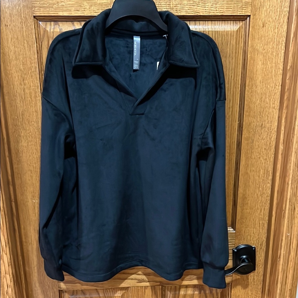 Mondetta corduroy fleece Black Pullover. Size XL. New